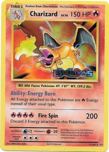 Charizard XY Evolutions Prerelease
