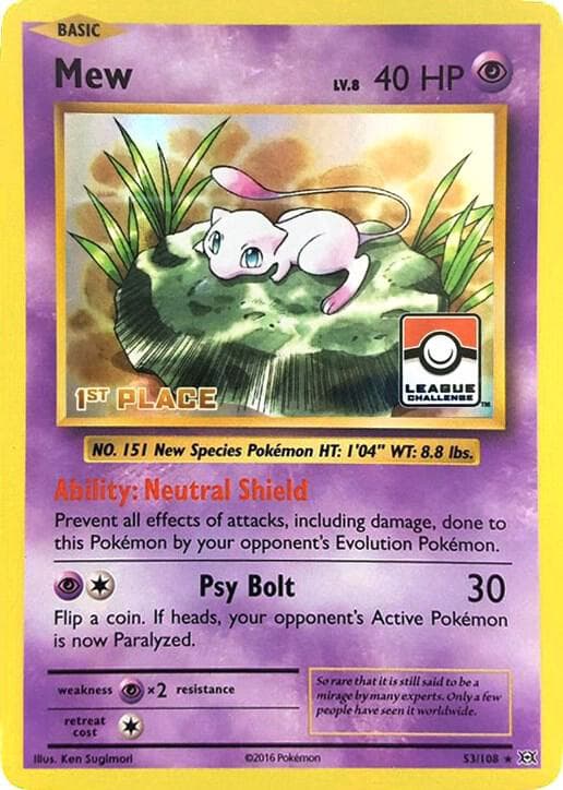 Mew 53 108 League Challenge 1st Place