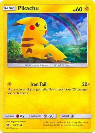 Pikachu 28 73 Cracked Ice Holo