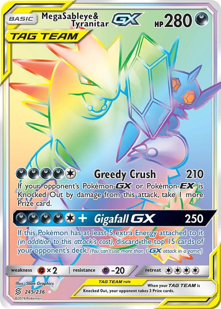 Mega Sableye & Tyranitar GX Secret