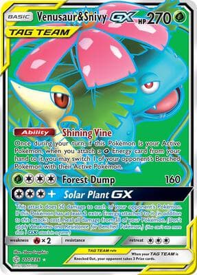 Venusaur and Snivy GX Full Art