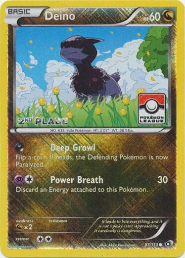 Deino 97 113 Pokemon League 2nd Place