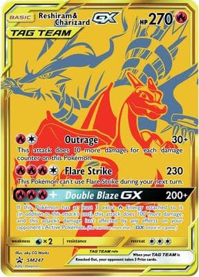 Reshiram and Charizard GX SM247