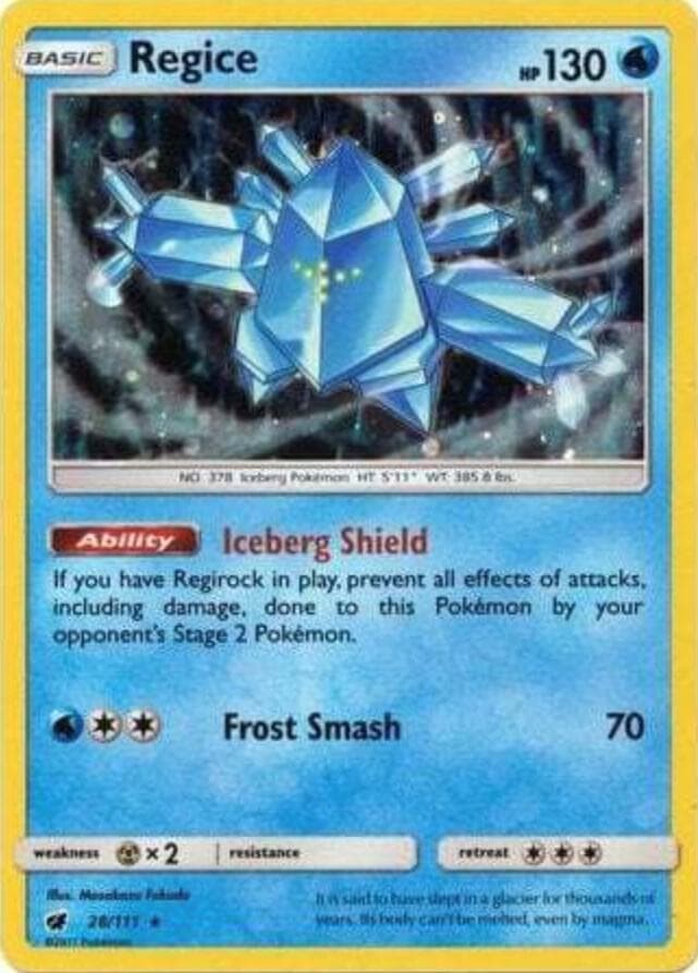 Regice 28 111 Cosmos Holo