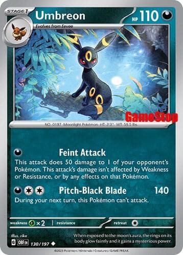 Umbreon 130 197 GameStop Exclusive