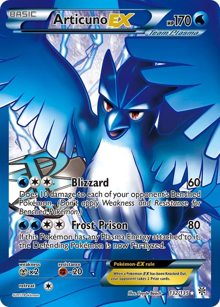 Articuno EX Team Plasma 132 Full Art