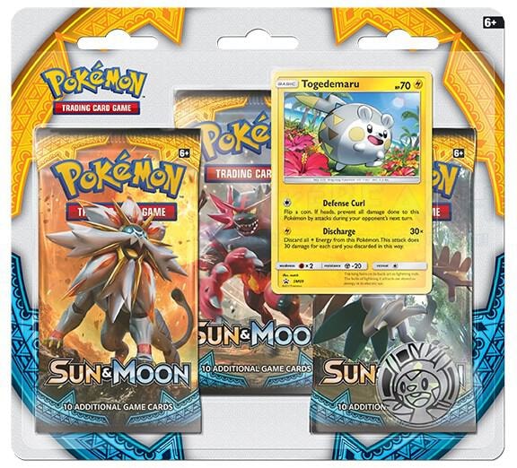 Sun and Moon Base Set 3 Pack Blister Togedemaru