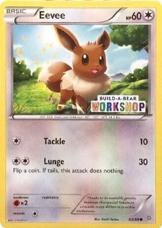 Eevee 63 98 Build A Bear Workshop Exclusive