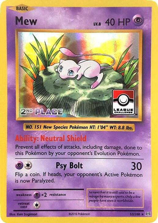 Mew 53 108 League Challenge 2nd Place
