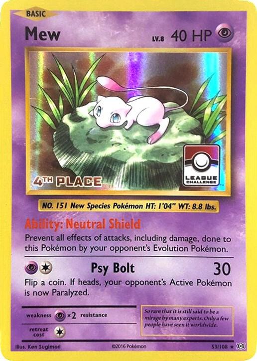 Mew 53 108 League Challenge 4th Place