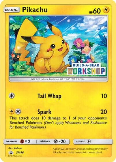 Pikachu SM86 Build A Bear Workshop Exclusive