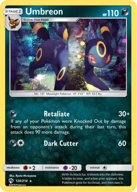 Umbreon 120 214 Cosmos Holo