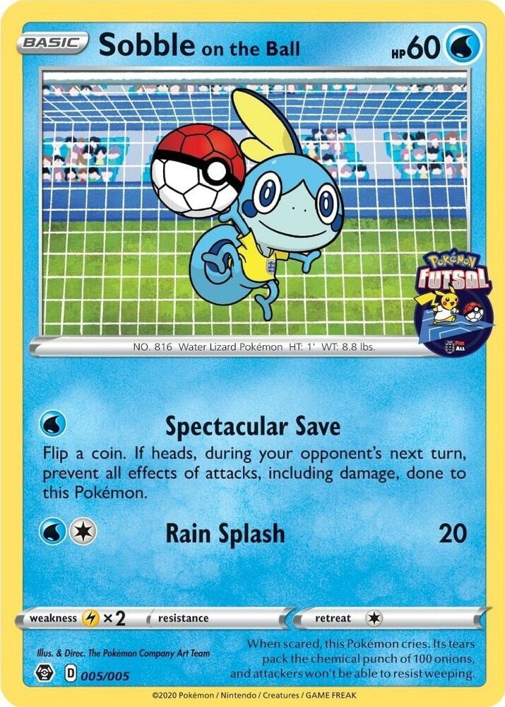 Sobble on the Ball 005 005 Pokemon Futsal