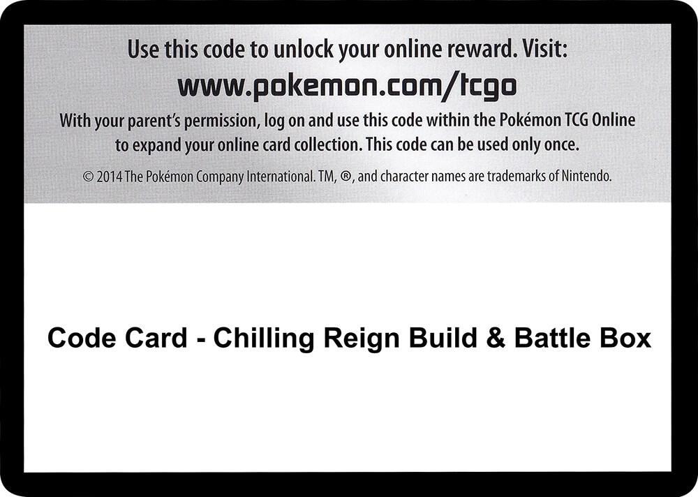 Code Card Chilling Reign Build and Battle Box