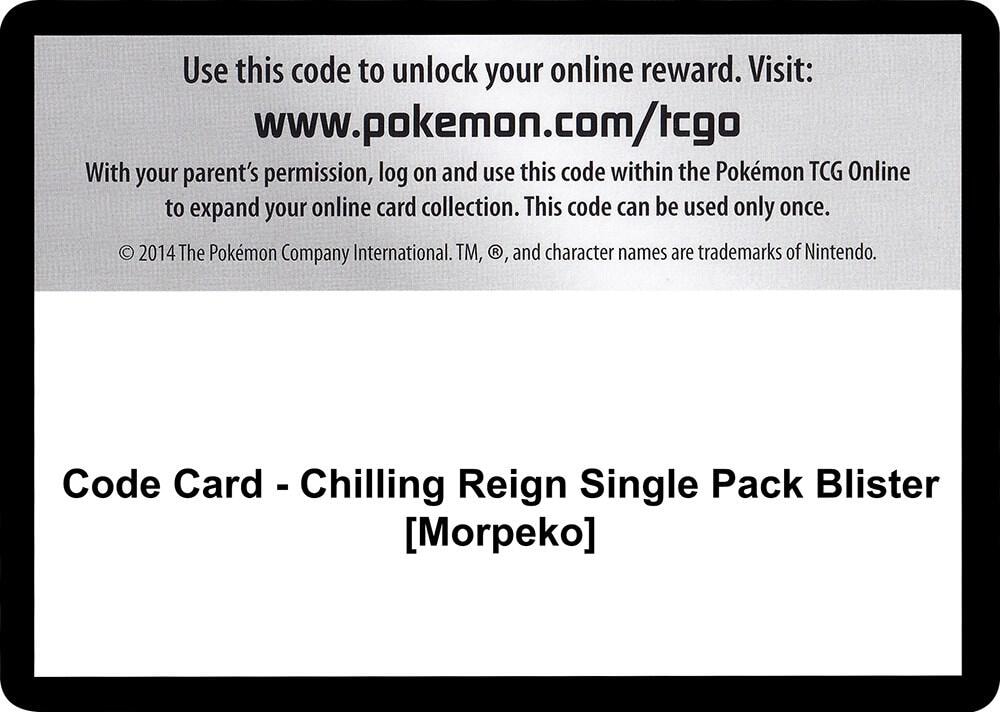 Code Card Chilling Reign Single Pack Blister Morpeko