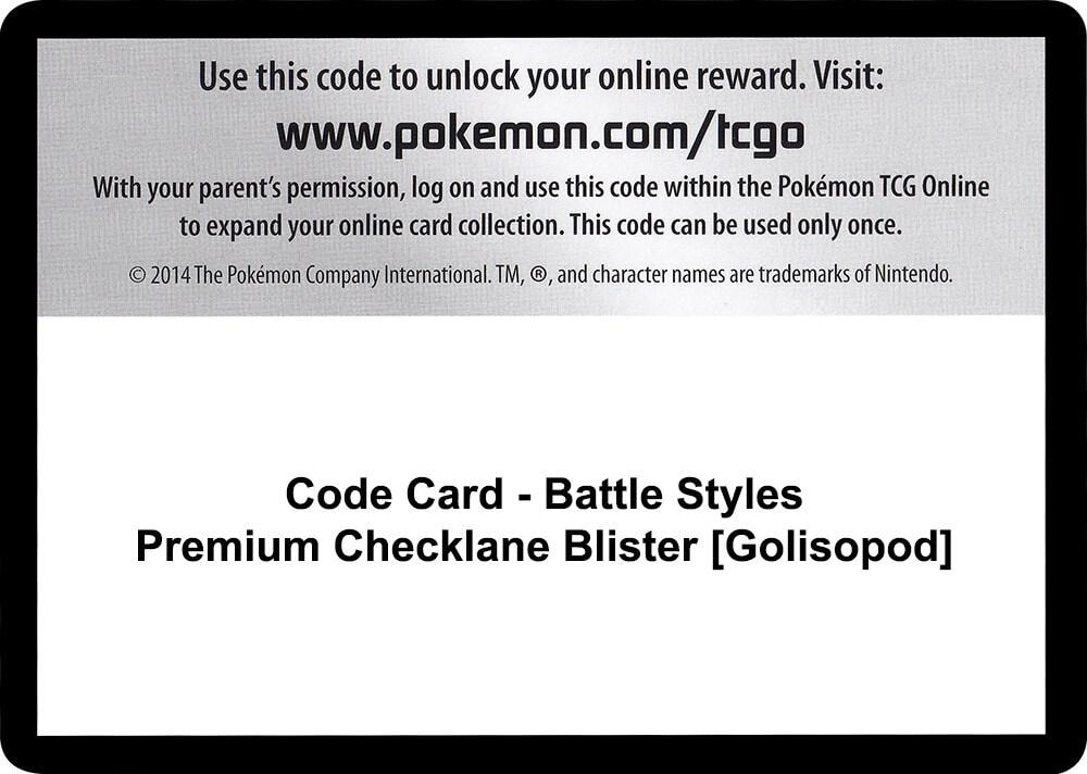 Code Card Battle Styles Premium Checklane Blister Golisopod