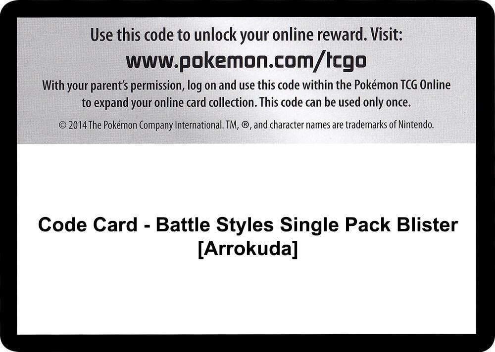 Code Card Battle Styles Single Pack Blister Arrokuda