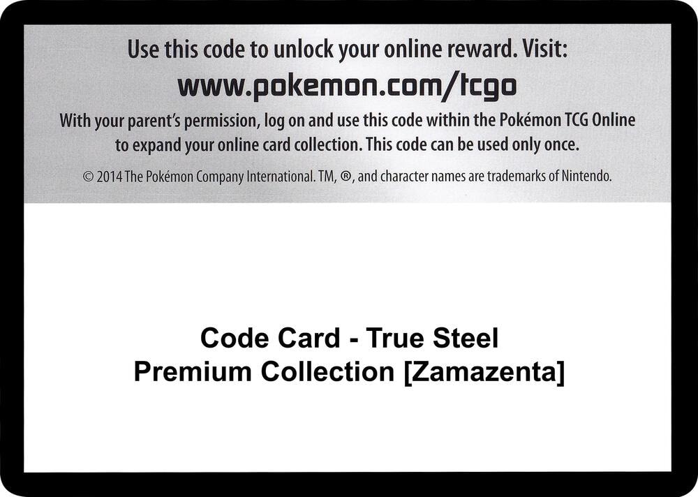 Code Card True Steel Premium Collection Zamazenta