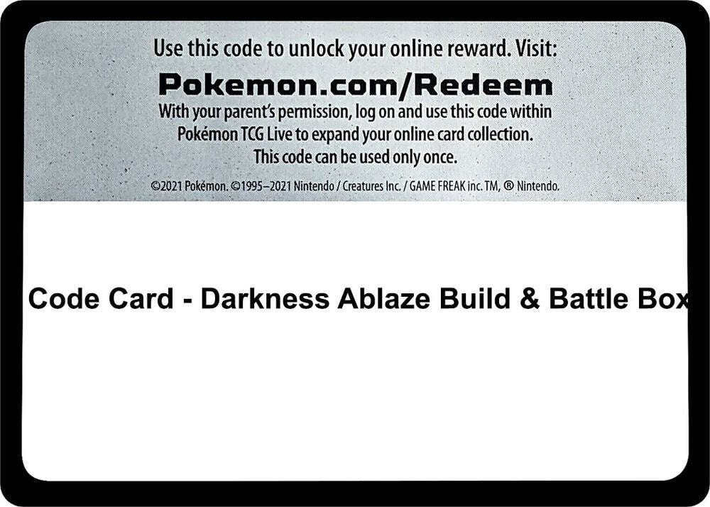 Code Card Darkness Ablaze Build and Battle Box