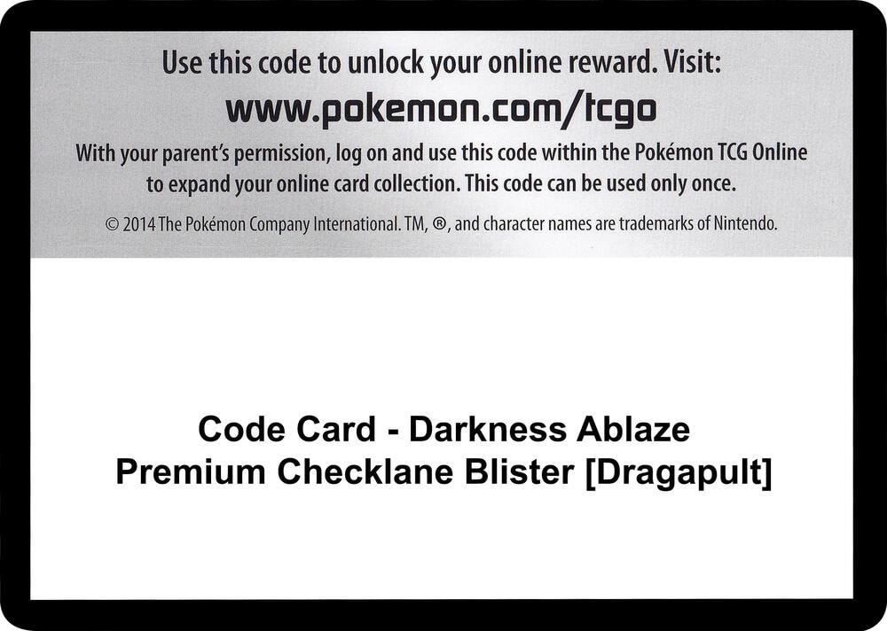 Code Card Darkness Ablaze Premium Checklane Blister Grimmsnarl