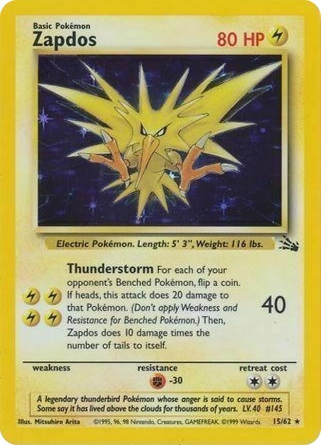 Zapdos 15 62 Cosmos Holo
