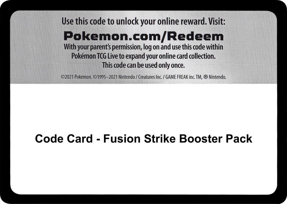Code Card Fusion Strike Booster Pack