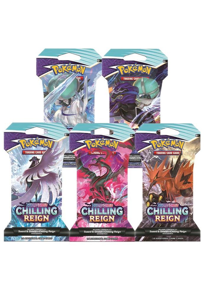 Chilling Reign Sleeved Booster Pack Art Bundle Set of 5