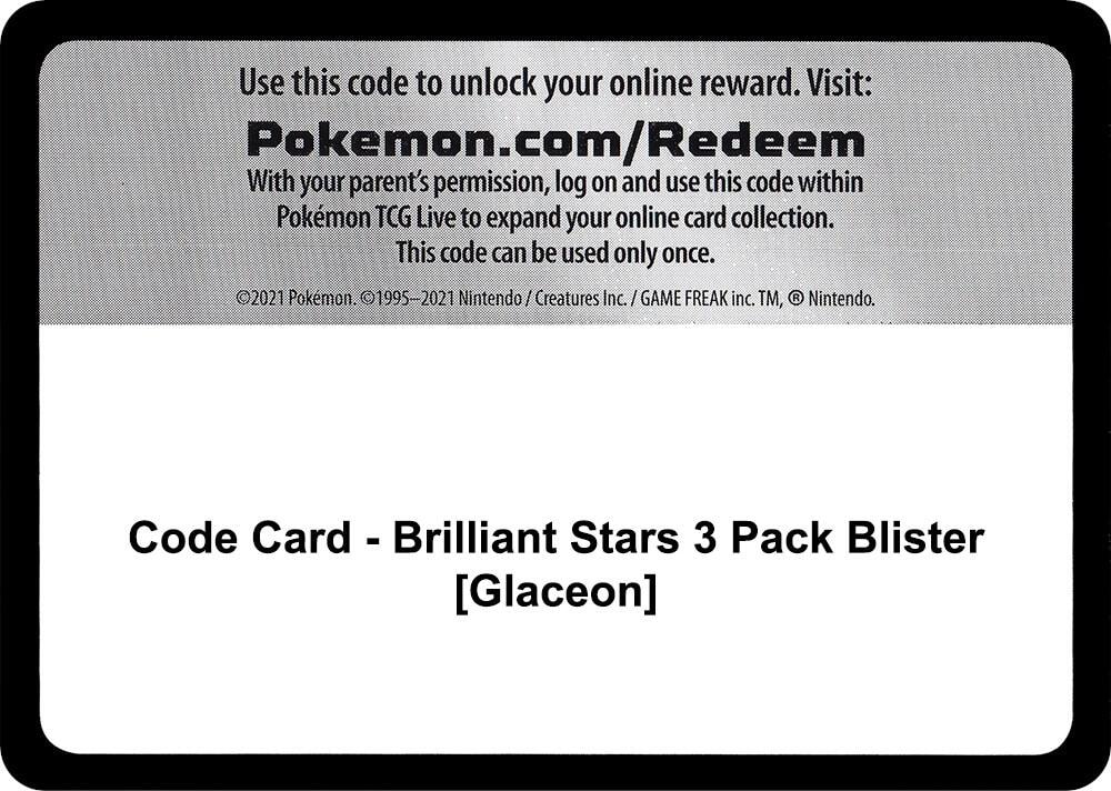 Code Card Brilliant Stars 3 Pack Blister Glaceon