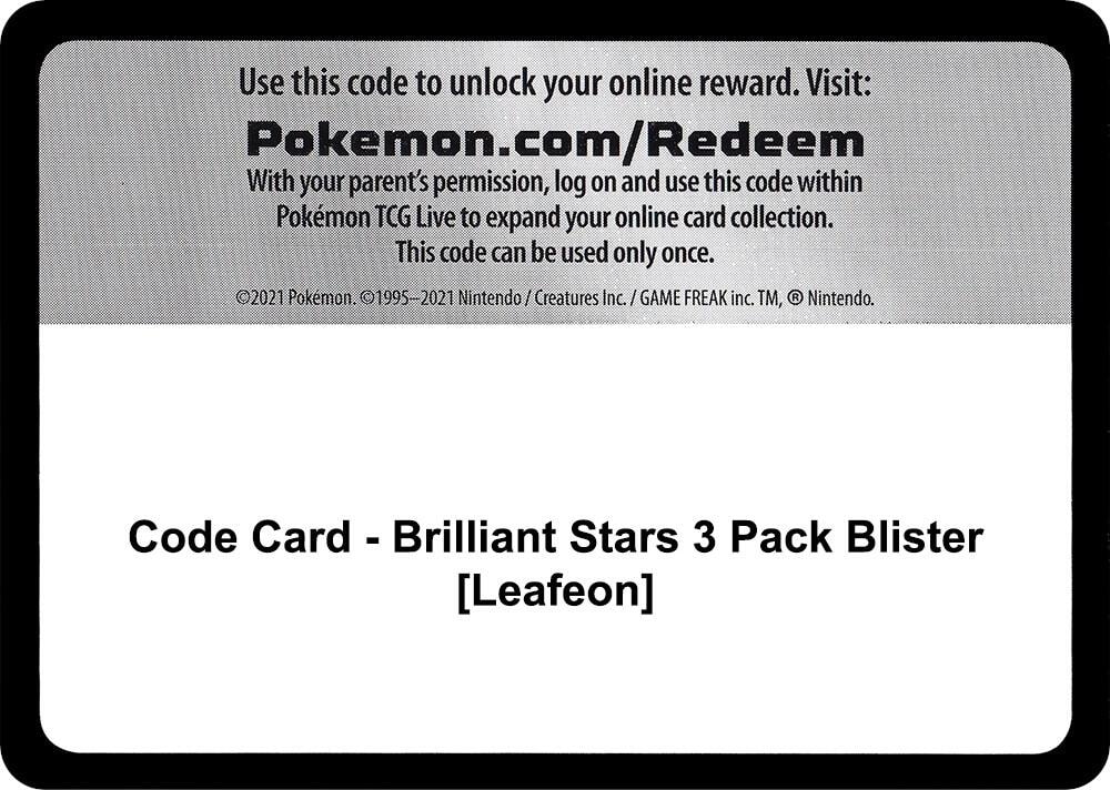 Code Card Brilliant Stars 3 Pack Blister Leafeon