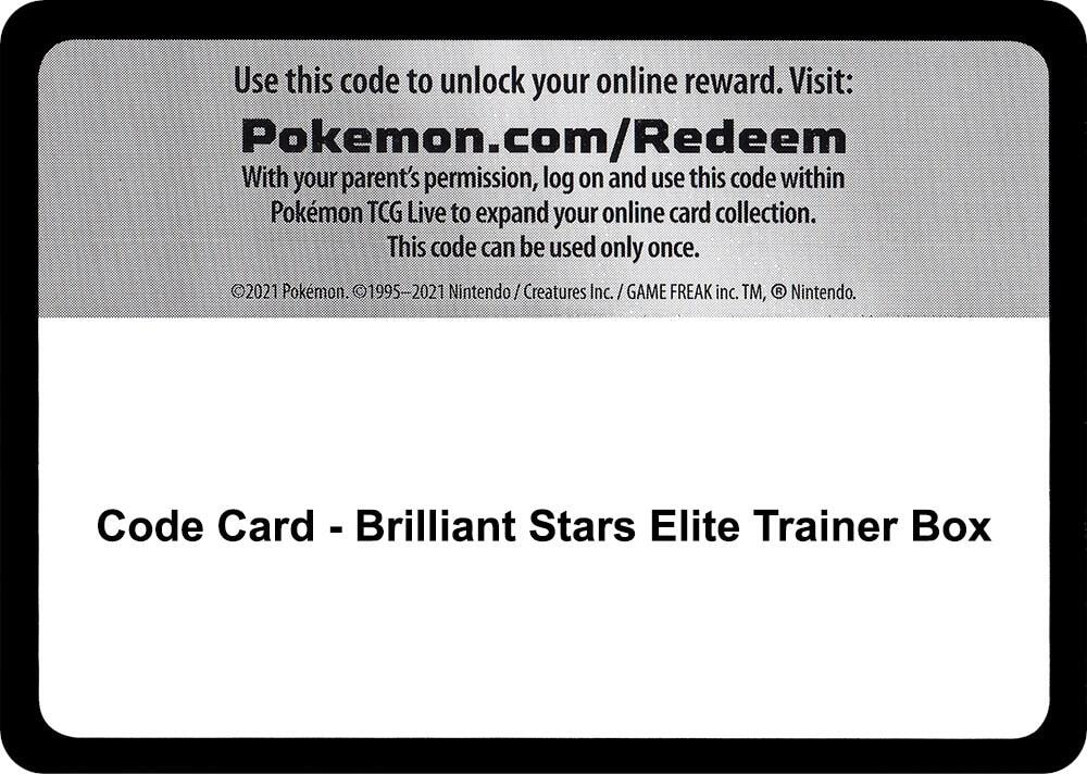 Code Card Brilliant Stars Elite Trainer Box