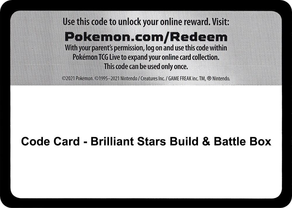 Code Card Brilliant Stars Build and Battle Box