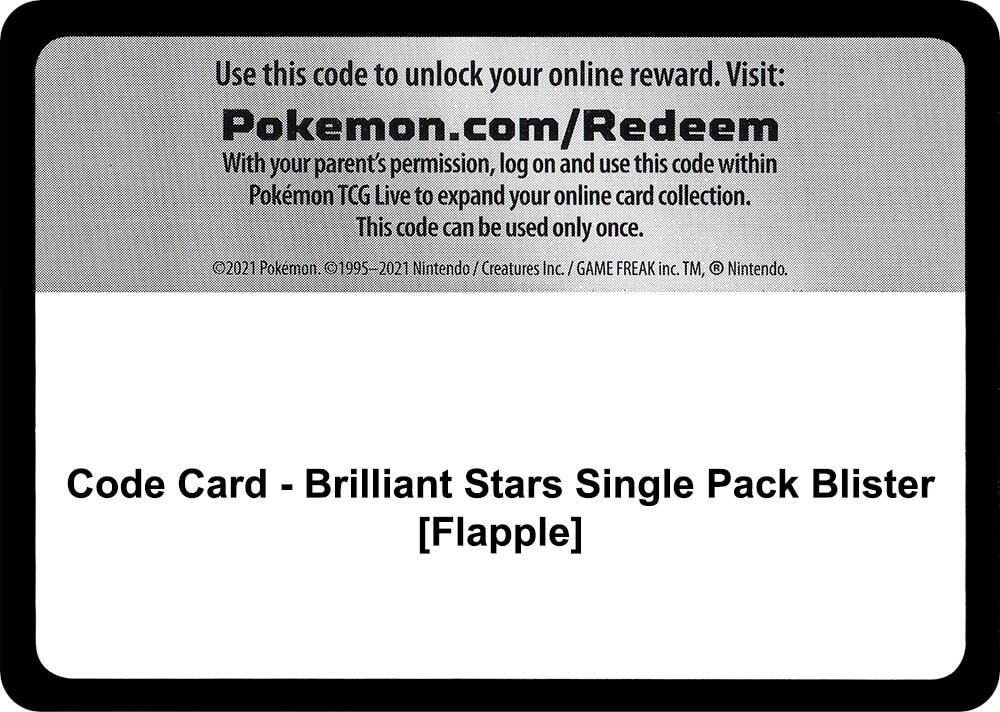 Code Card Brilliant Stars Single Pack Blister Flapple