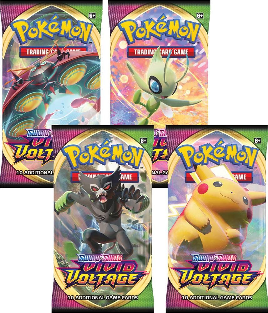 Vivid Voltage Booster Pack Art Bundle Set of 4
