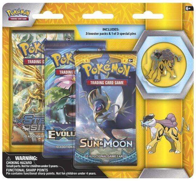 Legendary Beasts Collector Pin 3 Pack Blister Raikou