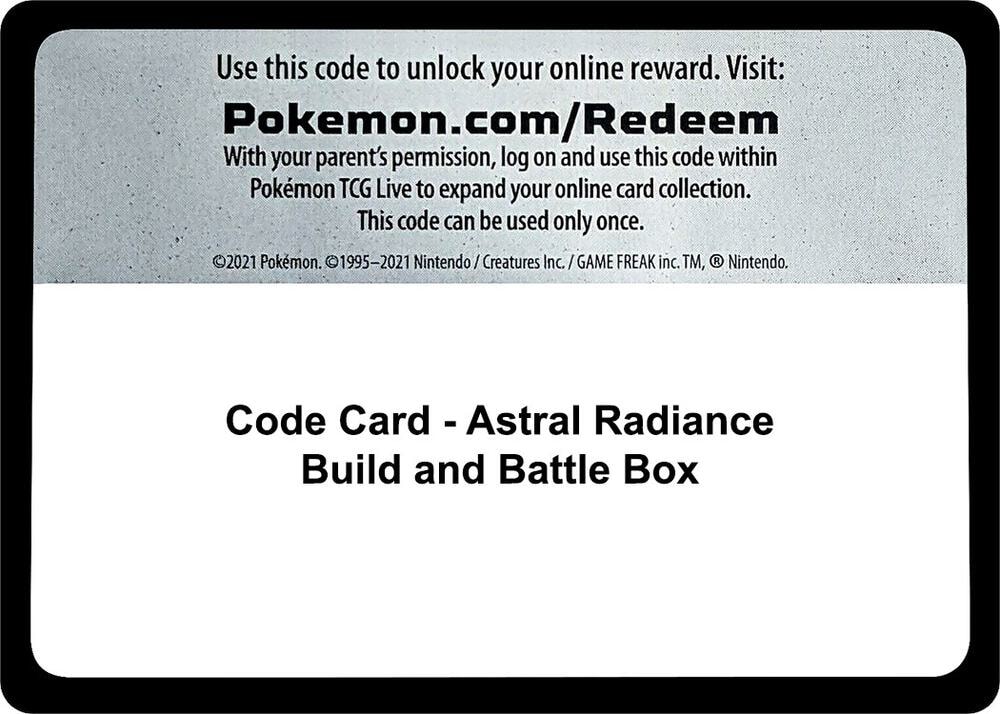 Code Card Astral Radiance Build and Battle Box
