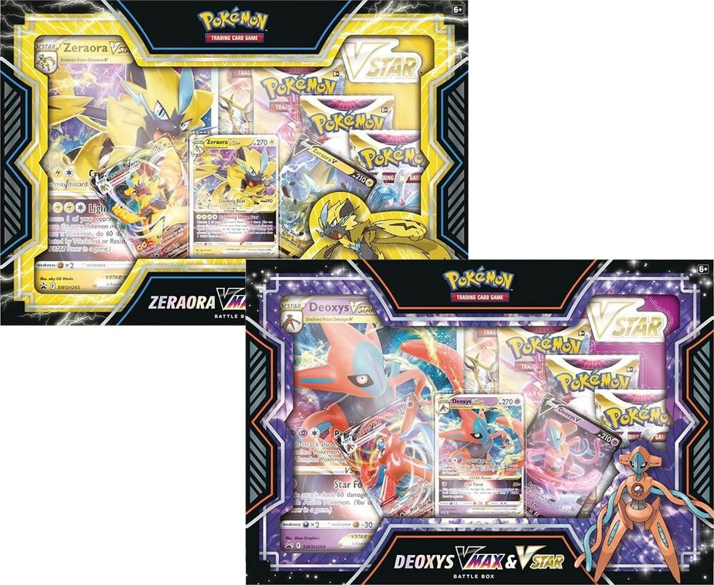 Deoxys Zeraora VMAX and VSTAR Battle Box Set of 2