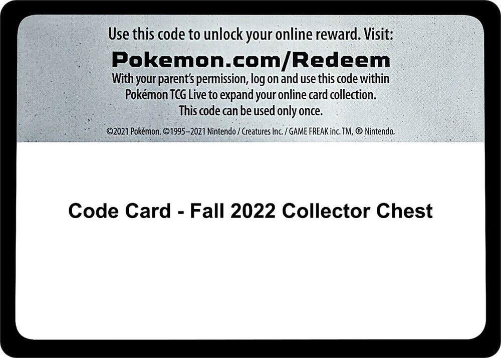 Code Card Fall 2022 Collector Chest