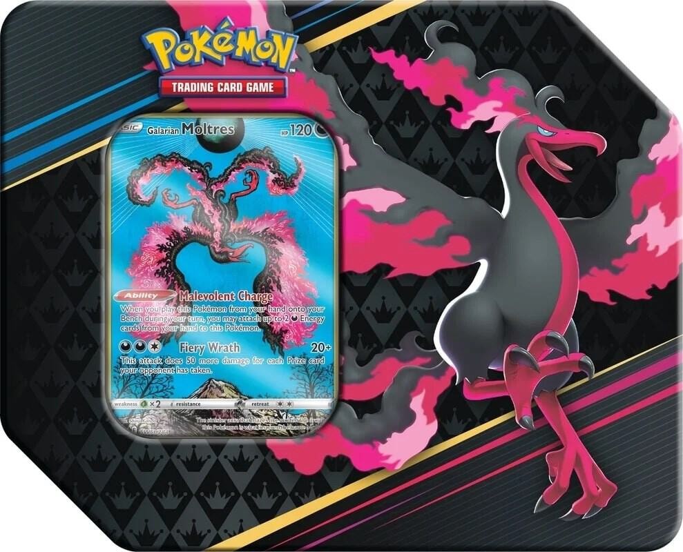 Crown Zenith Tin Galarian Moltres