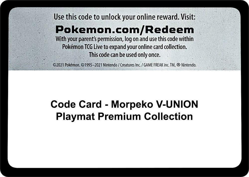 Code Card Morpeko V UNION Playmat Premium Collection