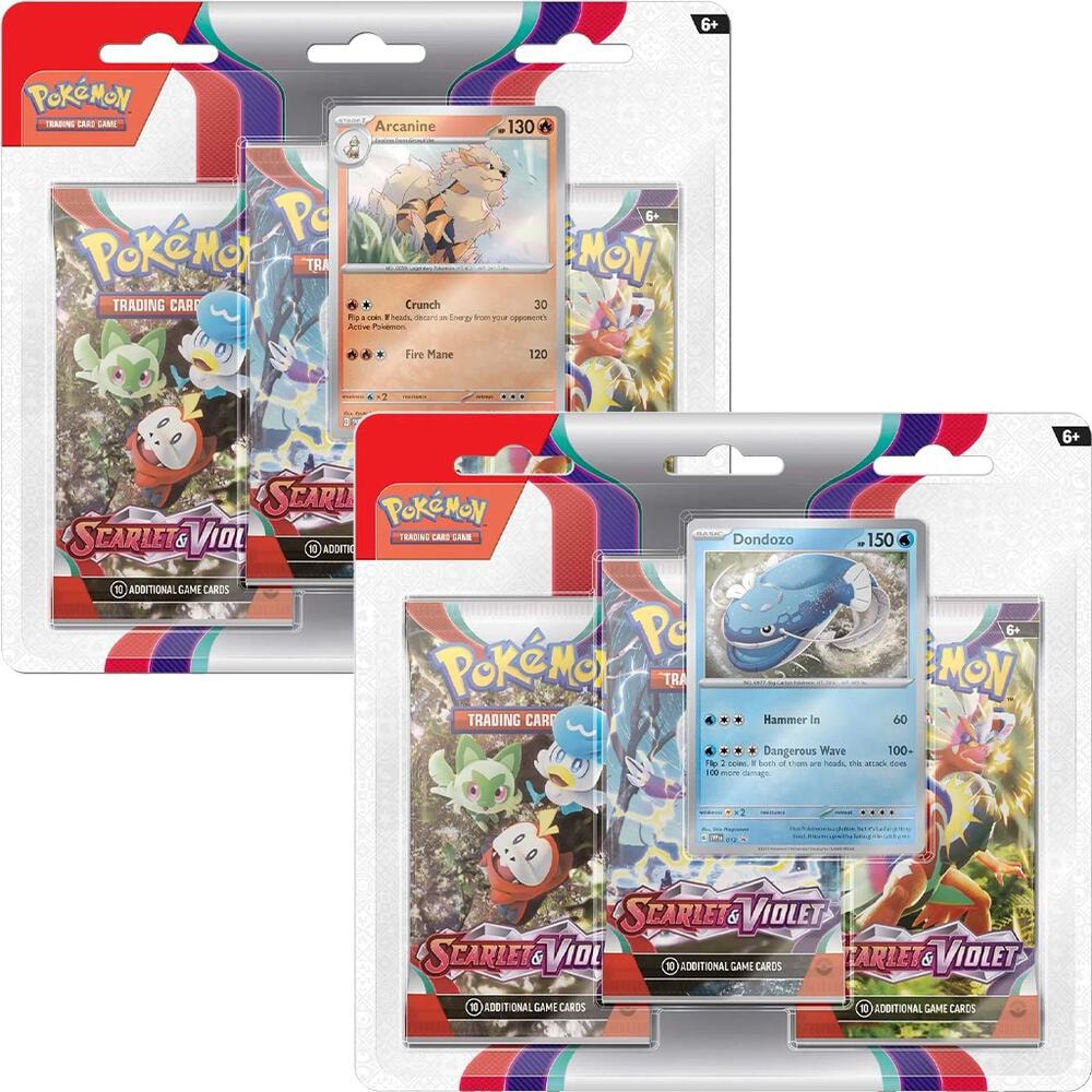 Scarlet and Violet 3 Pack Blister Set of 2