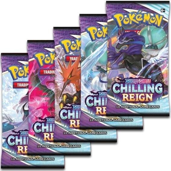 Chilling Reign Booster Pack Art Bundle Set of 5