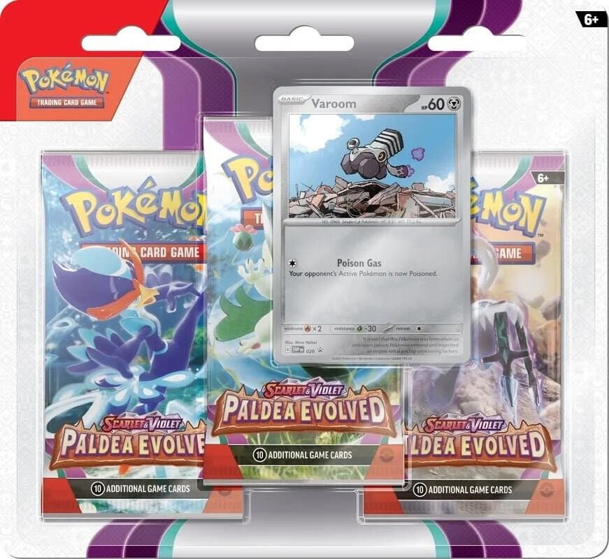 Paldea Evolved 3 Pack Blister Varoom