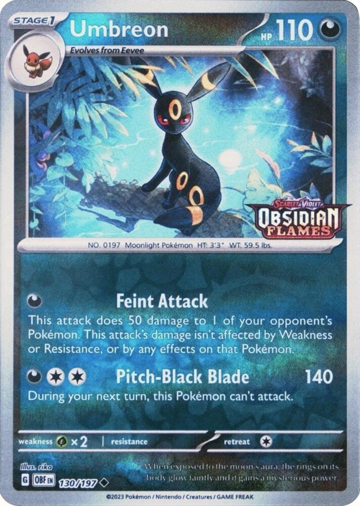 Umbreon Obsidian Flames Stamped