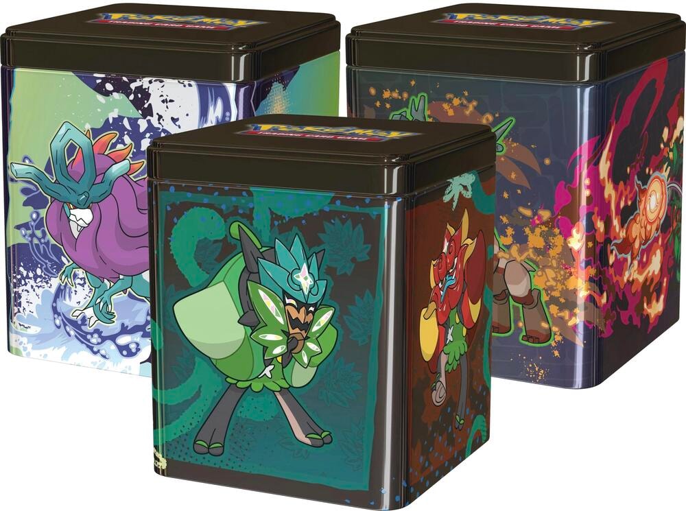 Pokemon Stacking Tins Treasures of Ruin Paradox Pokemon Ogerpon Set of 3