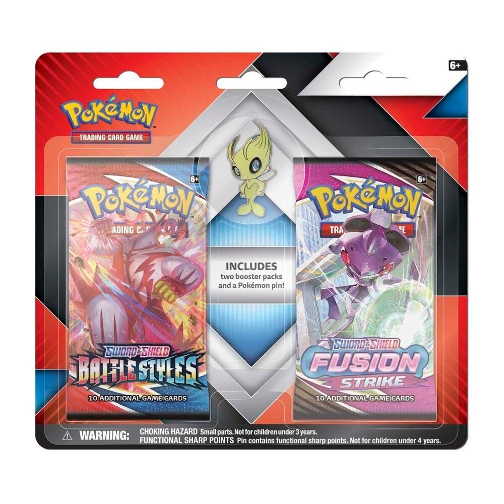 2 Booster Packs and Celebi Collectors Pin