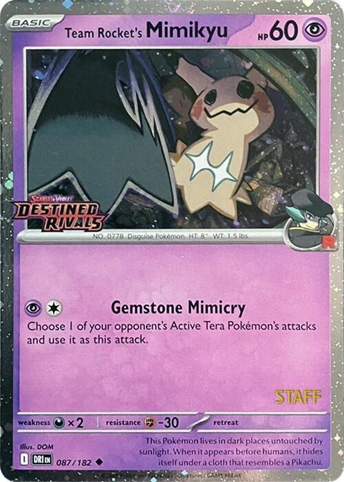 Team Rockets Mimikyu Prerelease Staff