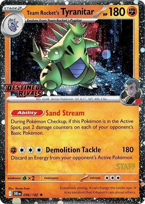 Team Rockets Tyranitar Prerelease Staff