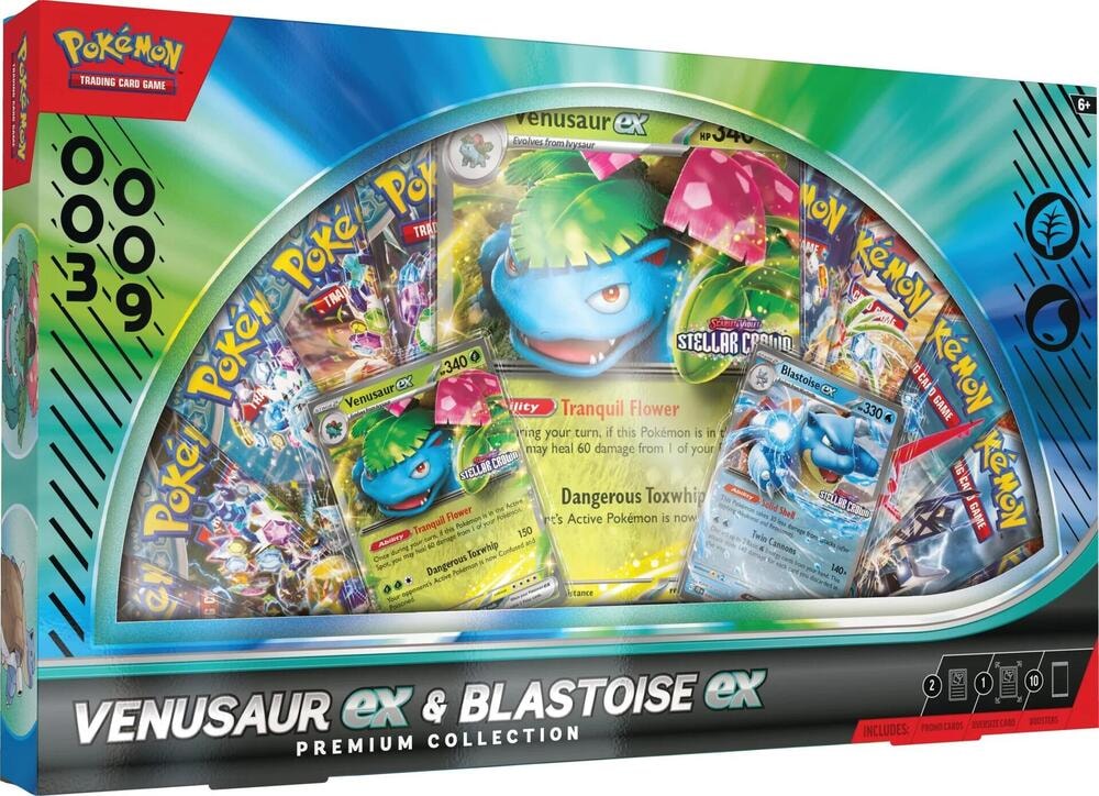 Venusaur ex and Blastoise ex Premium Collection