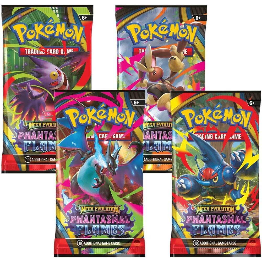 Phantasmal Flames Booster Pack Art Bundle Set of 4