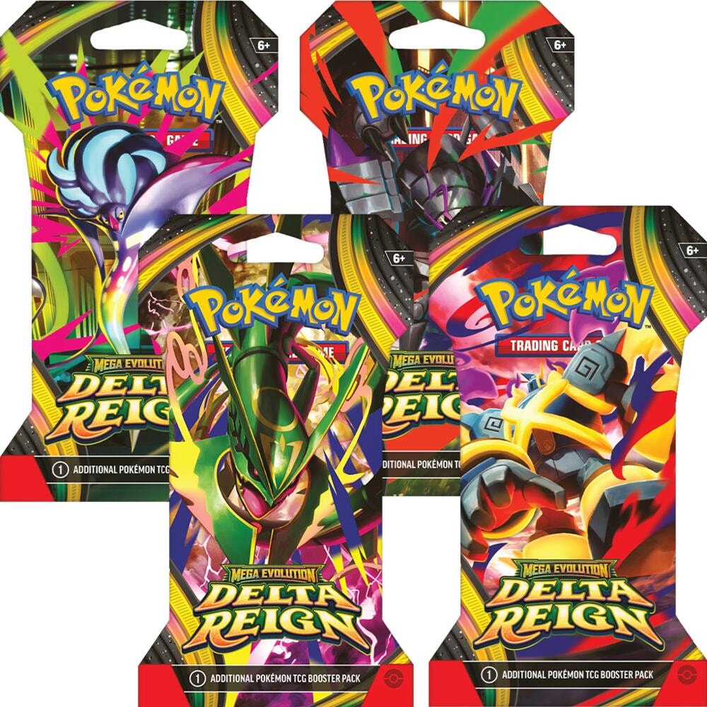 Delta Reign Sleeved Booster Pack Art Bundle Set of 4